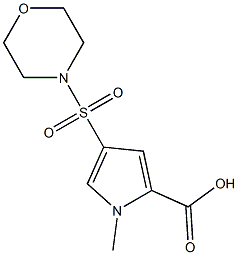 1-METHYL-4-(MORPHOLIN-4-YLSULFONYL)-1H-PYRROLE-2-CARBOXYLIC ACID 结构式