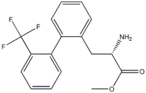 METHYL (2S)-2-AMINO-3-(2-[2-(TRIFLUOROMETHYL)PHENYL]PHENYL)PROPANOATE 结构式