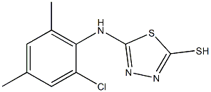 5-[(2-CHLORO-4,6-DIMETHYLPHENYL)AMINO]-1,3,4-THIADIAZOLE-2-THIOL 结构式