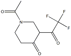 1-ACETYL-3-(TRIFLUOROACETYL)PIPERIDIN-4-ONE 结构式