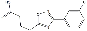 4-[3-(3-CHLOROPHENYL)-1,2,4-OXADIAZOL-5-YL]BUTANOIC ACID 结构式