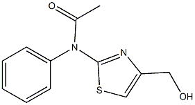 N-[4-(HYDROXYMETHYL)-1,3-THIAZOL-2-YL]-N-PHENYLACETAMIDE 结构式