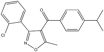 4-(4-ISOPROPYLBENZOYL)-3-(2-CHLOROPHENYL)-5-METHYLISOXAZOLE 结构式