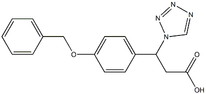 3-[4-(BENZYLOXY)PHENYL]-3-(1H-TETRAAZOL-1-YL)PROPANOIC ACID 结构式