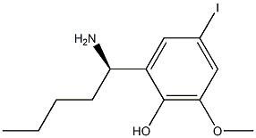 2-((1R)-1-AMINOPENTYL)-4-IODO-6-METHOXYPHENOL 结构式