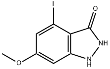 3-HYDROXY-4-IODO-6-METHOXY (1H)INDAZOLE 结构式