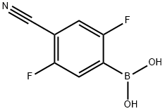 4-CYANO-2,5-DIFLUOROPHENYLBORONIC ACID 结构式
