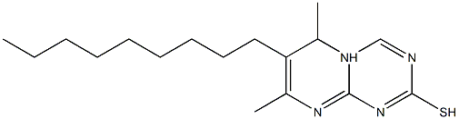 6,8-DIMETHYL-7-NONYL-5LAMBDA5-PYRIMIDO[1,2-A][1,3,5]TRIAZINE-2-THIOL 结构式