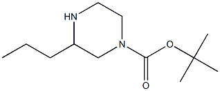 3-PROPYL-PIPERAZINE-1-CARBOXYLIC ACID TERT-BUTYL ESTER 结构式