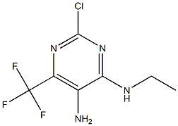 2-CHLORO-N4-ETHYL-6-(TRIFLUOROMETHYL)PYRIMIDINE-4,5-DIAMINE 结构式