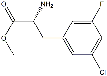 Methyl (2R)-2-amino-3-(5-chloro-3-fluorophenyl)propanoate 结构式