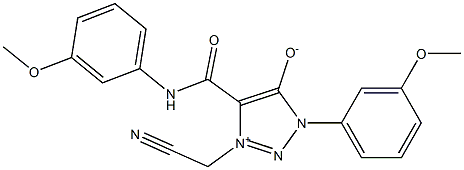 3-(CYANOMETHYL)-1-(3-METHOXYPHENYL)-4-{[(3-METHOXYPHENYL)AMINO]CARBONYL}-1H-1,2,3-TRIAZOL-3-IUM-5-OLATE 结构式
