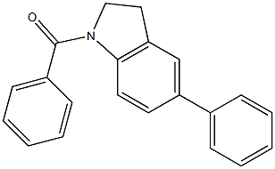 1-BENZOYL-2,3-DIHYDRO-5-PHENYL-1H-INDOLE 结构式