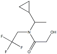 N-(1-CYCLOPROPYLETHYL)-2-HYDROXY-N-(2,2,2-TRIFLUOROETHYL)ACETAMIDE 结构式