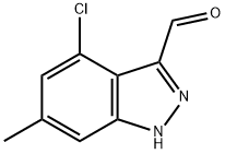4-Chloro-6-methyl-3-(1H)indazole carboxaldehyde 结构式