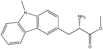 Methyl (2S)-2-amino-3-(9-methylcarbazol-3-yl)propanoate 结构式