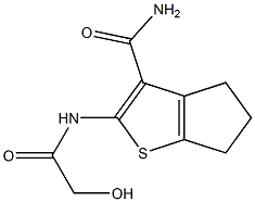 2-(GLYCOLOYLAMINO)-5,6-DIHYDRO-4H-CYCLOPENTA[B]THIOPHENE-3-CARBOXAMIDE 结构式