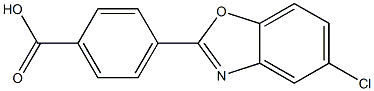 4-(5-Chloro-1,3-benzoxazol-2-yl)benzoic acid 结构式
