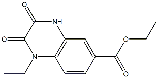 ETHYL 1-ETHYL-2,3-DIOXO-1,2,3,4-TETRAHYDROQUINOXALINE-6-CARBOXYLATE 结构式