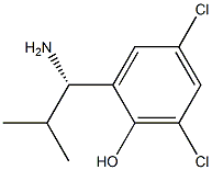 2-((1S)-1-AMINO-2-METHYLPROPYL)-4,6-DICHLOROPHENOL 结构式