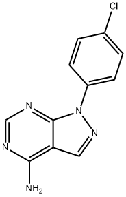 1-(4-氯苯基)-1H-吡唑并[3,4-D]嘧啶-4-胺 结构式