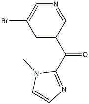 (5-BROMOPYRIDIN-3-YL)(1-METHYL-1H-IMIDAZOL-2-YL)METHANONE 结构式