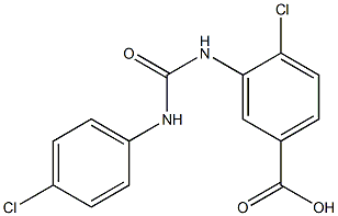 4-CHLORO-3-([[(4-CHLOROPHENYL)AMINO]CARBONYL]AMINO)BENZOIC ACID 结构式