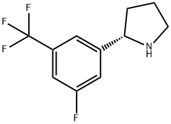 (2S)-2-[5-FLUORO-3-(TRIFLUOROMETHYL)PHENYL]PYRROLIDINE 结构式