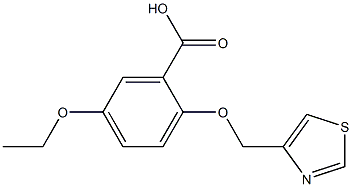 5-Ethoxy-2-(1,3-thiazol-4-ylmethoxy)benzoic acid 结构式