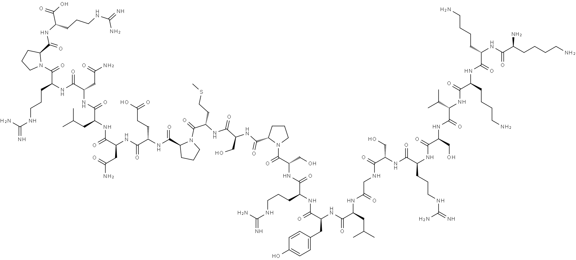 LYS-LYS-LYS-VAL-SER-ARG-SER-GLY-LEU-TYR-ARG-SER-PRO-SER-MET-PRO-GLU-ASN-LEU-ASN-ARG-PRO-ARG 结构式