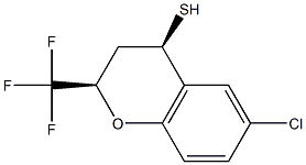 CIS-6-CHLORO-2-(TRIFLUOROMETHYL)CHROMANE-4-THIOL 结构式