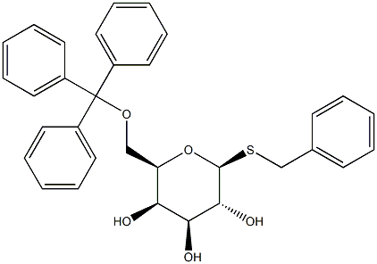 BENZYL 6-O-TRITYL-1-THIO-BETA-D-GALACTOPYRANOSIDE 结构式