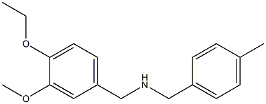 N-(4-ETHOXY-3-METHOXYBENZYL)-N-(4-METHYLBENZYL)AMINE 结构式