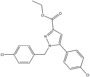 ETHYL 1-(4-CHLOROBENZYL)-5-(4-CHLOROPHENYL)-1H-PYRAZOLE-3-CARBOXYLATE 结构式