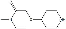 N-乙基-N-甲基-2-(哌啶-4-氧基)乙酰胺 结构式