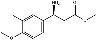 METHYL (3S)-3-AMINO-3-(3-FLUORO-4-METHOXYPHENYL)PROPANOATE 结构式