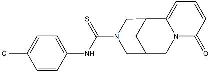 N-(4-CHLOROPHENYL)-6-OXO-7,11-DIAZATRICYCLO[7.3.1.0~2,7~]TRIDECA-2,4-DIENE-11-CARBOTHIOAMIDE 结构式