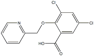 3,5-DICHLORO-2-(PYRIDIN-2-YLMETHOXY)BENZOIC ACID 结构式