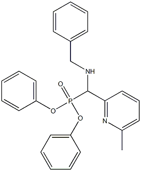 [Benzylamino-(6-methylpyridin-2-yl)methyl]phosphonic acid diphenyl ester 结构式