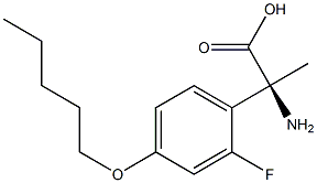 (2S)-2-AMINO-2-(2-FLUORO-4-PENTYLOXYPHENYL)PROPANOIC ACID 结构式