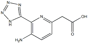 [5-Amino-6-(1H-tetrazol-5-yl)pyridin-2-yl]acetic acid 结构式