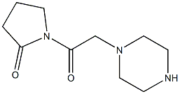 1-(PIPERAZIN-1-YLACETYL)PYRROLIDIN-2-ONE 结构式