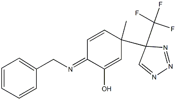 2-(BENZYLIMINO-[5(4)-TRIFLUOROMETHYL-1,2,3-TRIAZOLE-4(5)-YL]METHYL)PHENOL 结构式