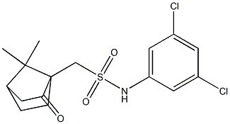 1-((((3,5-DICHLOROPHENYL)AMINO)SULFONYL)METHYL)-7,7-DIMETHYLBICYCLO[2.2.1]HEPTAN-2-ONE 结构式