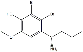 4-((1S)-1-AMINOBUTYL)-2,3-DIBROMO-6-METHOXYPHENOL 结构式