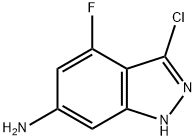 6-AMINO-3-CHLORO-4-FLUORO (1H)INDAZOLE 结构式