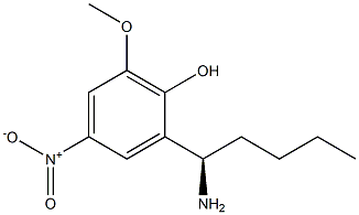 2-((1R)-1-AMINOPENTYL)-6-METHOXY-4-NITROPHENOL 结构式