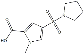 1-METHYL-4-(PYRROLIDIN-1-YLSULFONYL)-1H-PYRROLE-2-CARBOXYLIC ACID 结构式