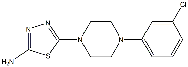 5-[4-(3-CHLOROPHENYL)PIPERAZIN-1-YL]-1,3,4-THIADIAZOL-2-AMINE 结构式