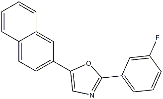 2-(3-FLUOROPHENYL)-5-(2-NAPHTHYL)-OXAZOLE 结构式